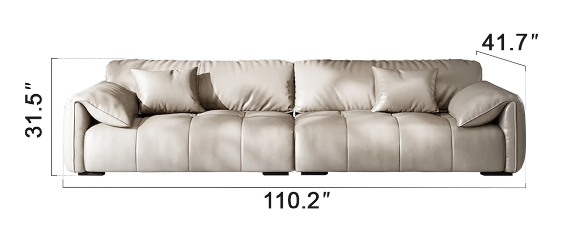 Anorea Brown Contemporary Minimalist Sofa