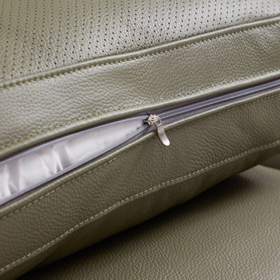 Olivia Top Grain Genuine Leather Sofa-Olive