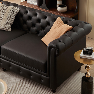 Durango Chesterfield Top Grain Leather Tufted Sofa