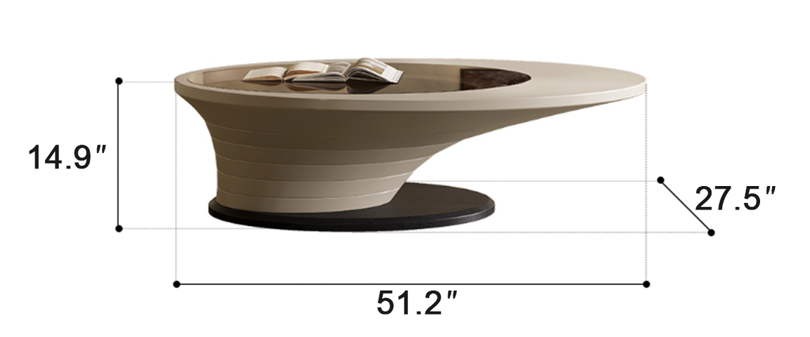Multi-Ring Glass Coffee Table