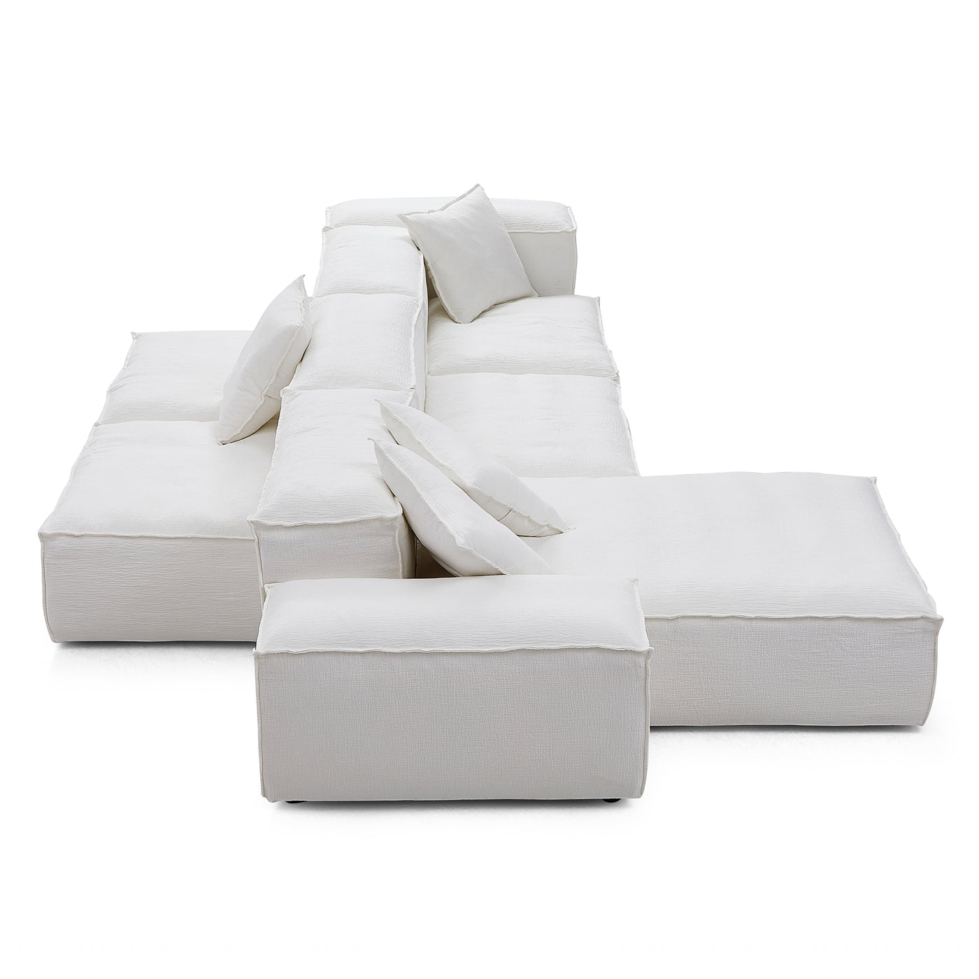 Freedom Modular White Double Sided Sectional Sofa-hidden