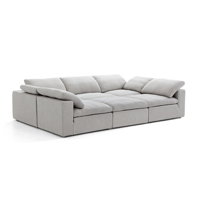 Tender Wabi Sabi Light Gray Sofa Bed-Light Gray-128.0"