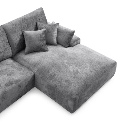 The Empress Gray Sectional-Gray