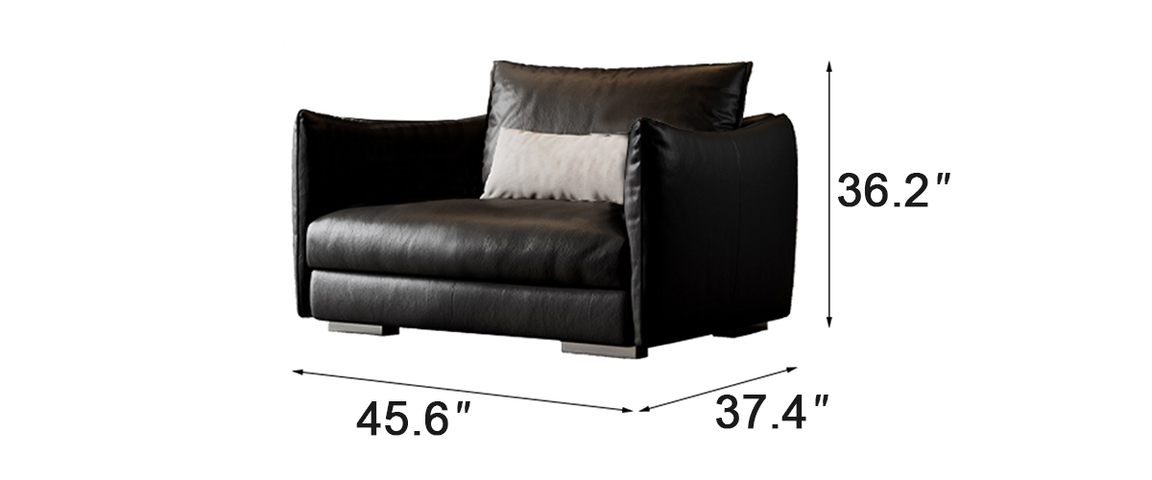 Lennox Plush Leather Sofa