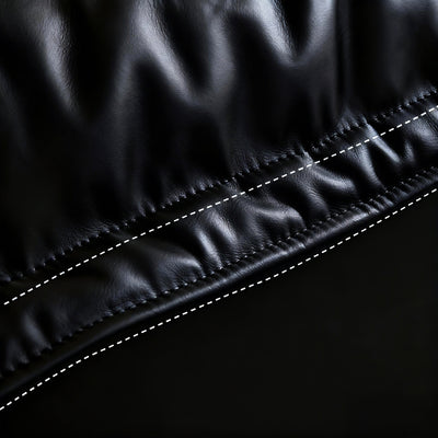 Raisa Vintage Leather Sailboat Sofa-Black