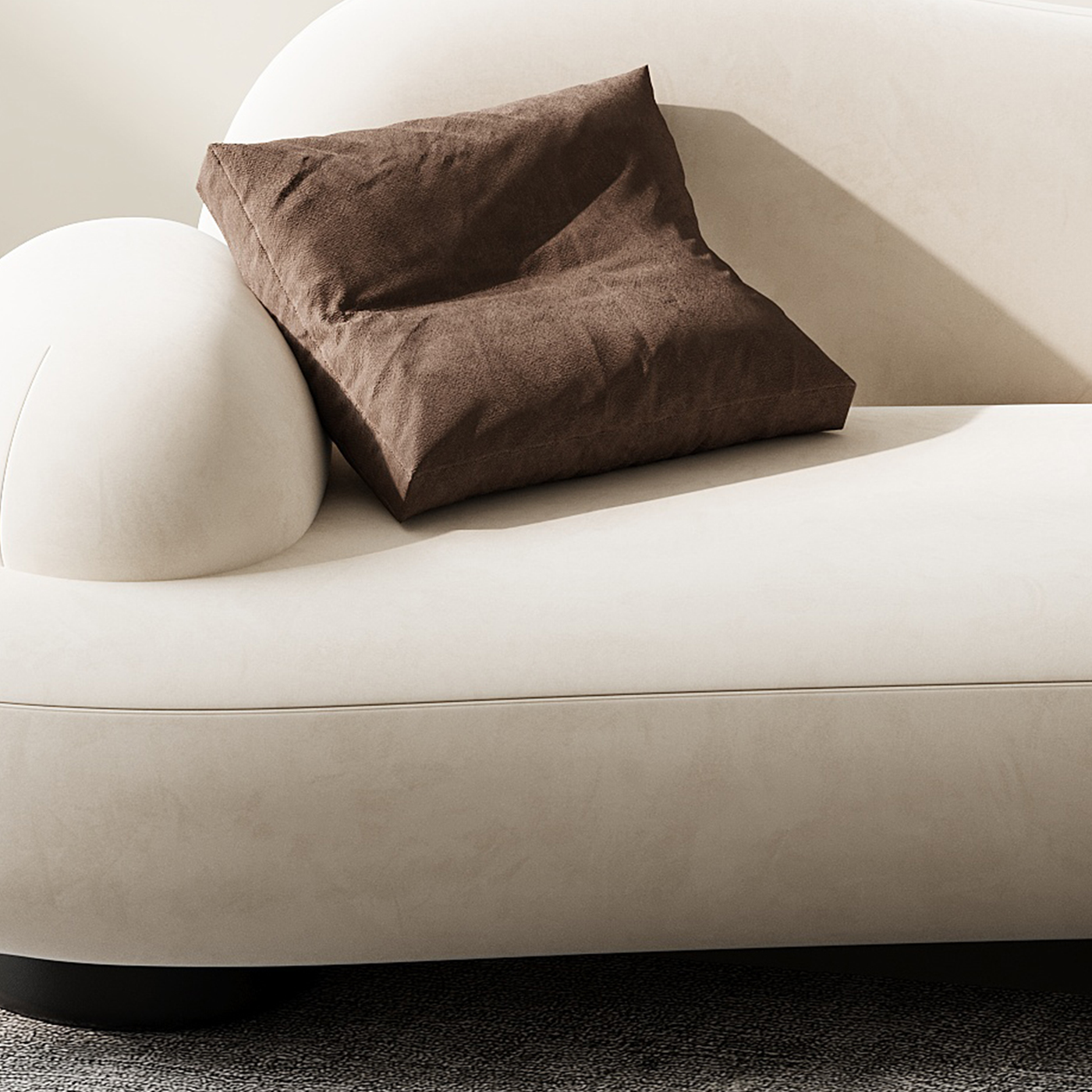 Velvet Curved Sectional Sofa