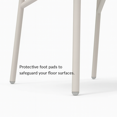 Chloe Outdoor 4 Person Patio Dining Set with Round Teak Top Table-White