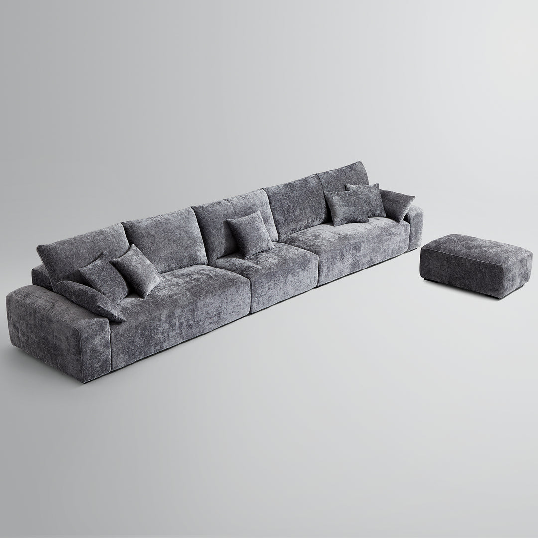 The Empress Gray Sofa and Ottoman – SOKA HOME