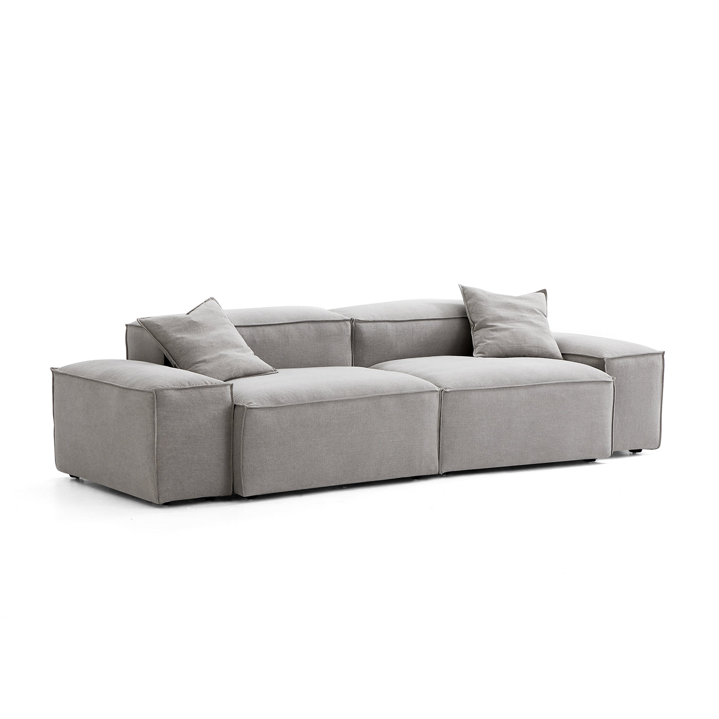 Freedom Modular Sectional Sofa-New Gray-106.3"-Low