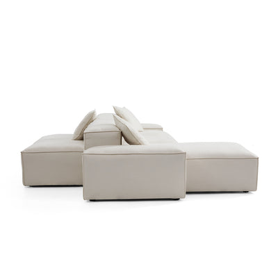 Freedom Modular Double Sided Sectional Sofa-Beige-106.3"-Low