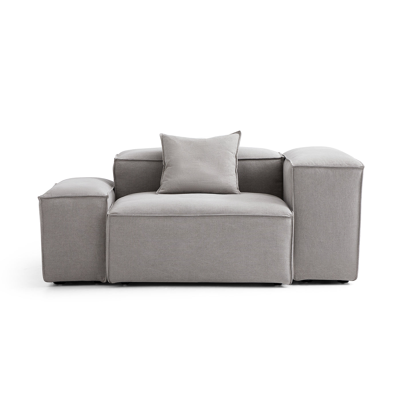 Freedom Modular Accent Armchair-New Gray-Low & High