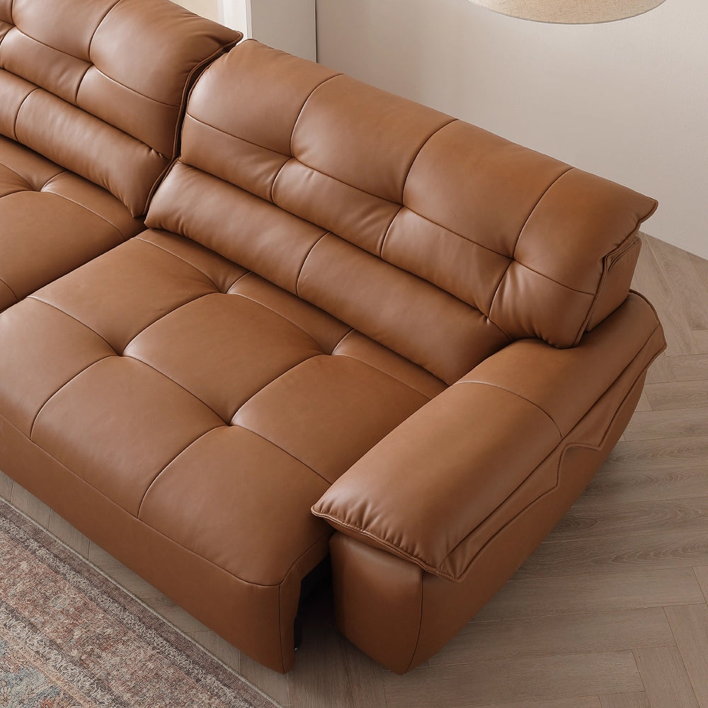 Ridhay Leather Sleeper Sofa