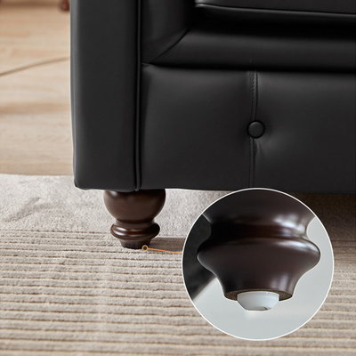 Durango Chesterfield Top Grain Leather Tufted Sofa