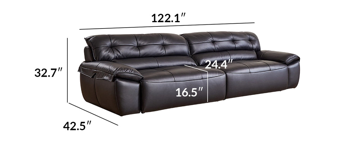 Ridhay Leather Sleeper Sofa