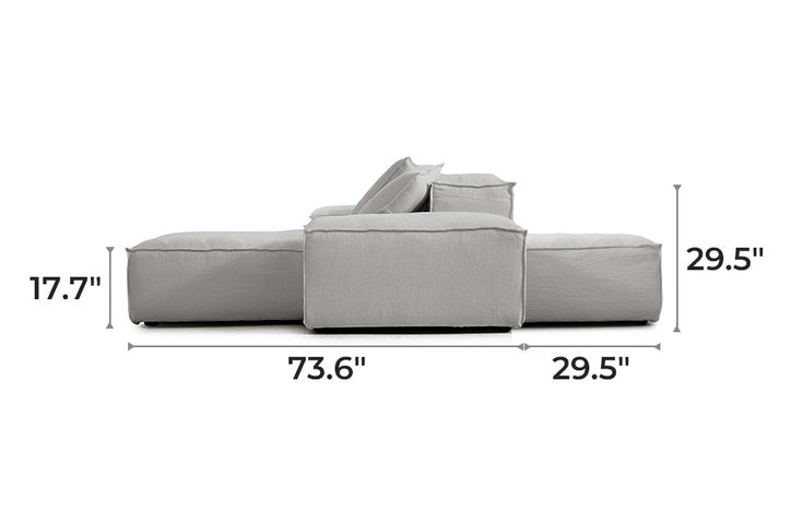 Freedom Modular Khaki Double-Sided Sectional Sofa