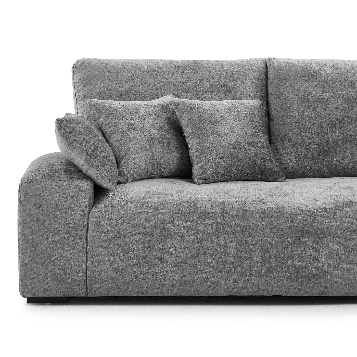 The Empress Navy Blue U Shaped Sectional-Gray