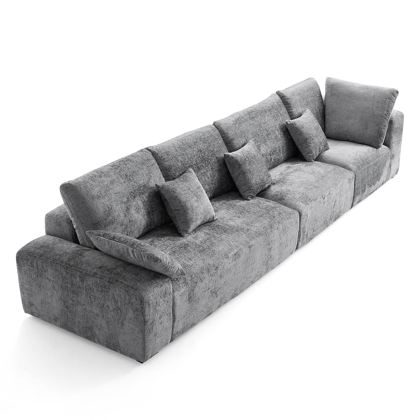 The Empress Camel Sofa-Gray-175.6"