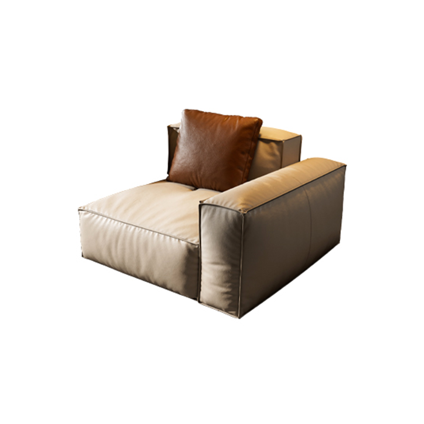 Sugar Cube Leather Sectional