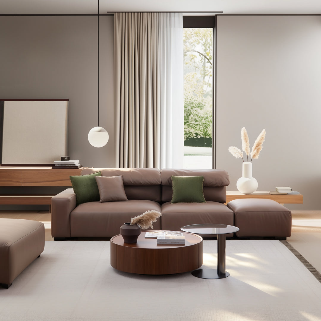 Chestnut Open End Sectional-Brown