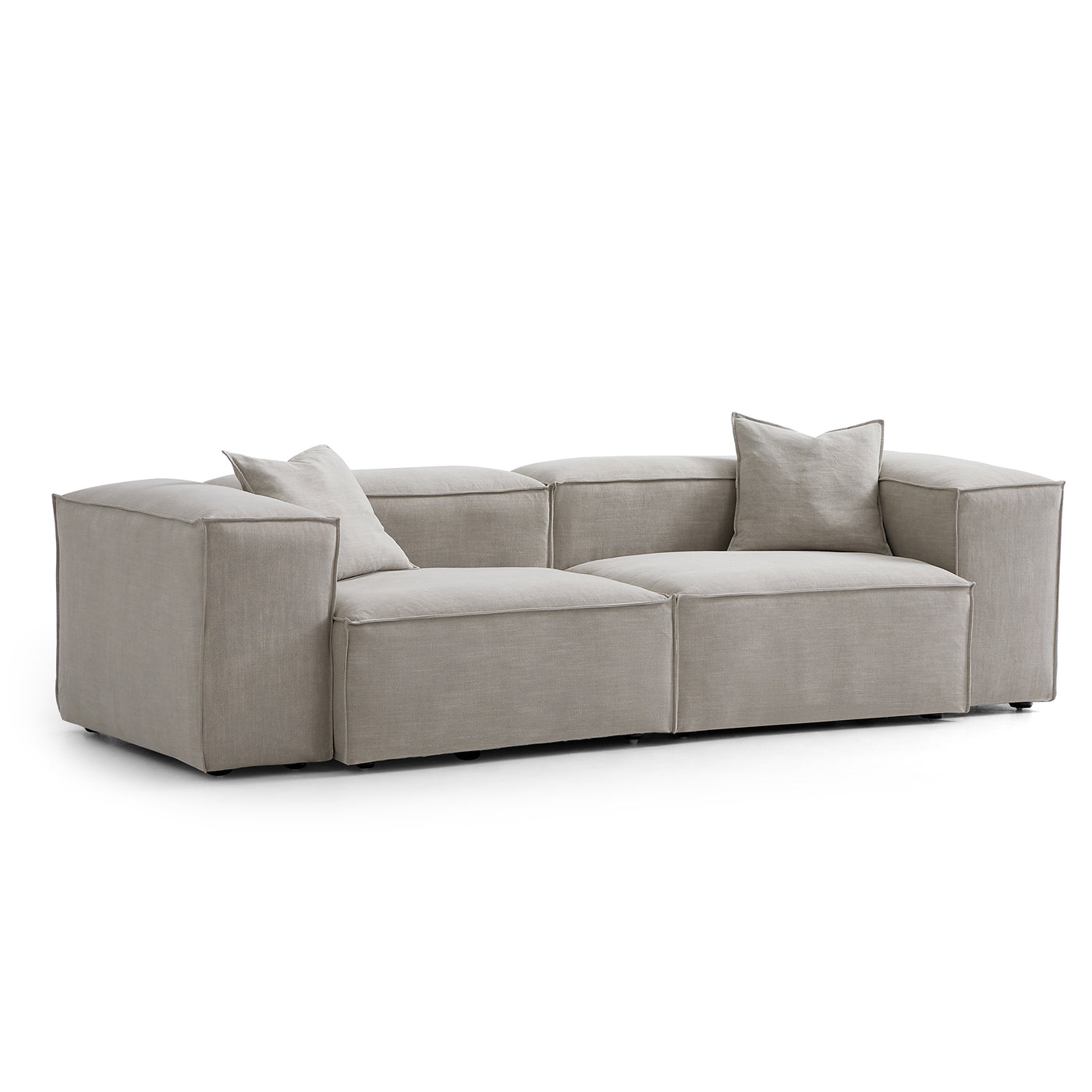 Freedom Modular New Gray Sofa-Sand-106.3"-High