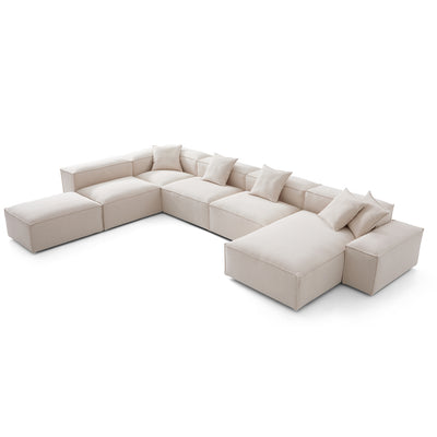 Freedom Modular Khaki Open End Sectional Sofa-Khaki-181.1"-Low