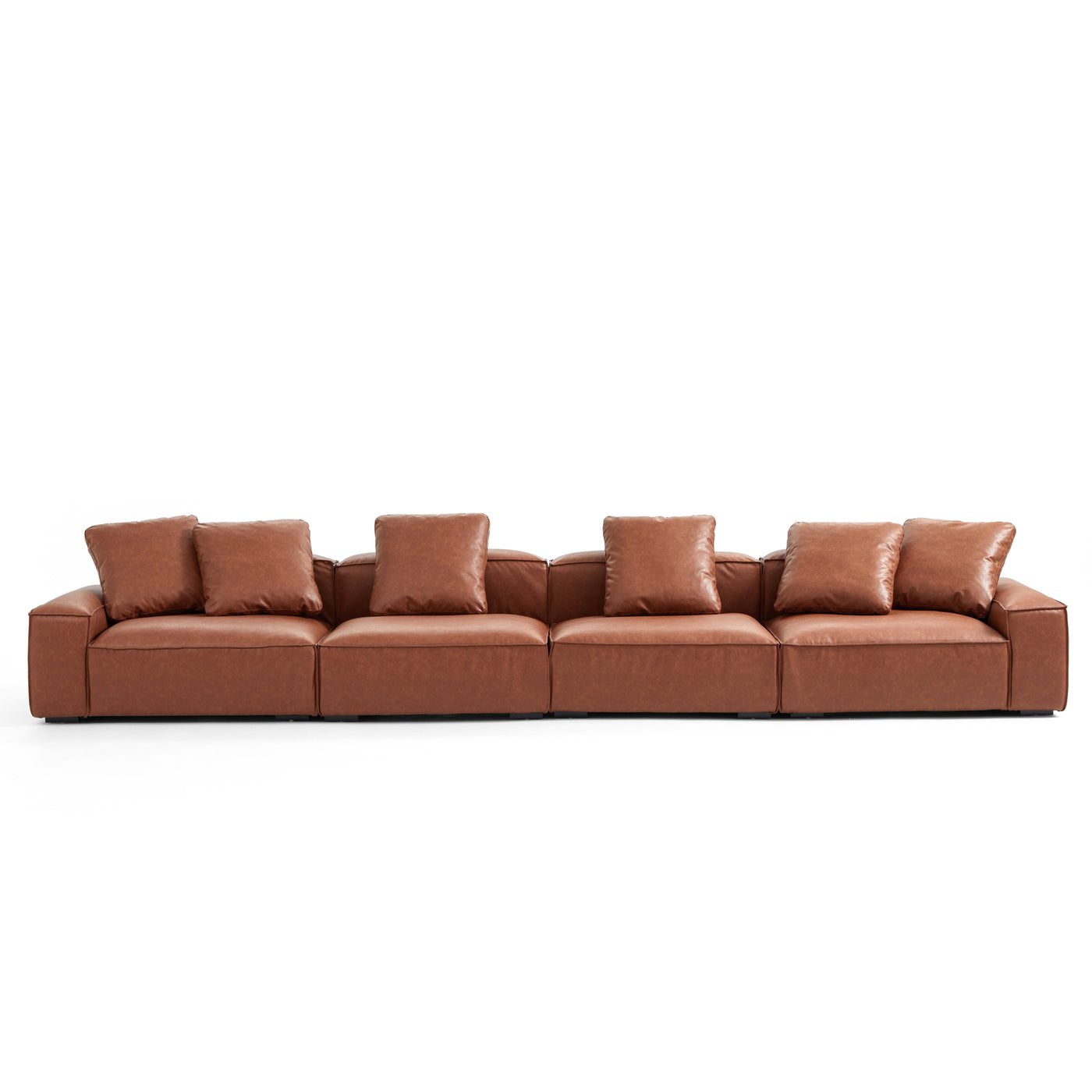 Garvon Vintage Reddish Brown Leathaire Sofa-hidden