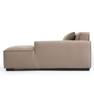 Domus Modular Khaki Leather U Shaped Sectional Sofa-Khaki