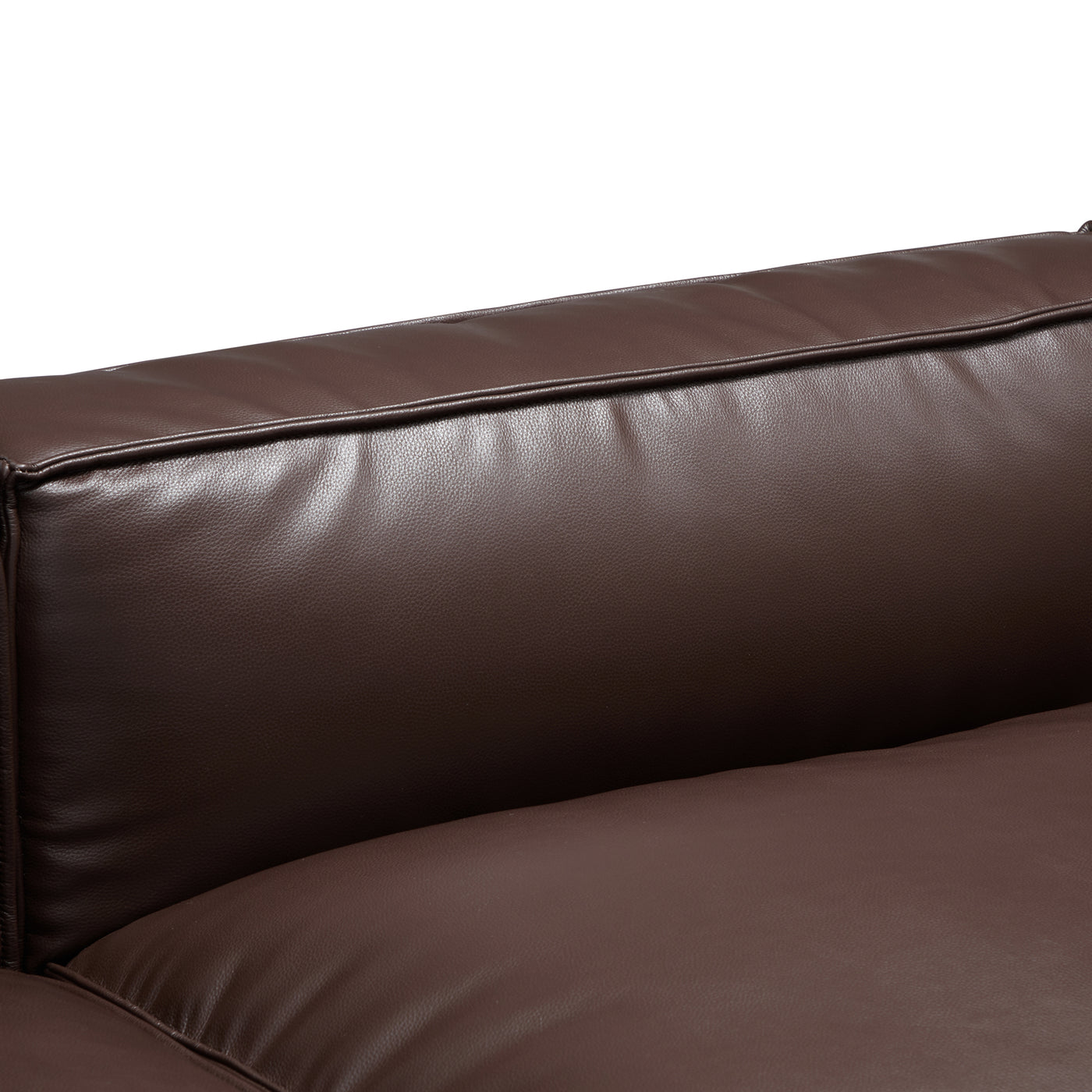 Luxury Minimalist Dark Brown Leather Daybed Sofa