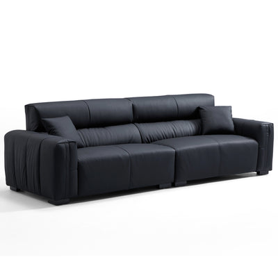 Noir Luxe Black Genuine Leather Sofa-hidden