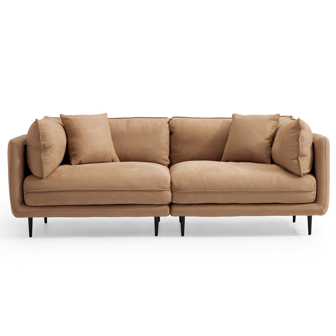 Vanilla Gray Fabric Sofa-Camel