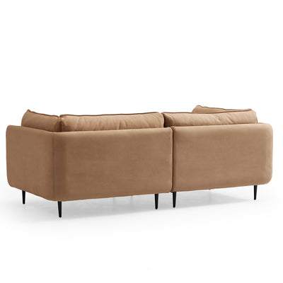 Vanilla Gray Fabric Sofa-Camel