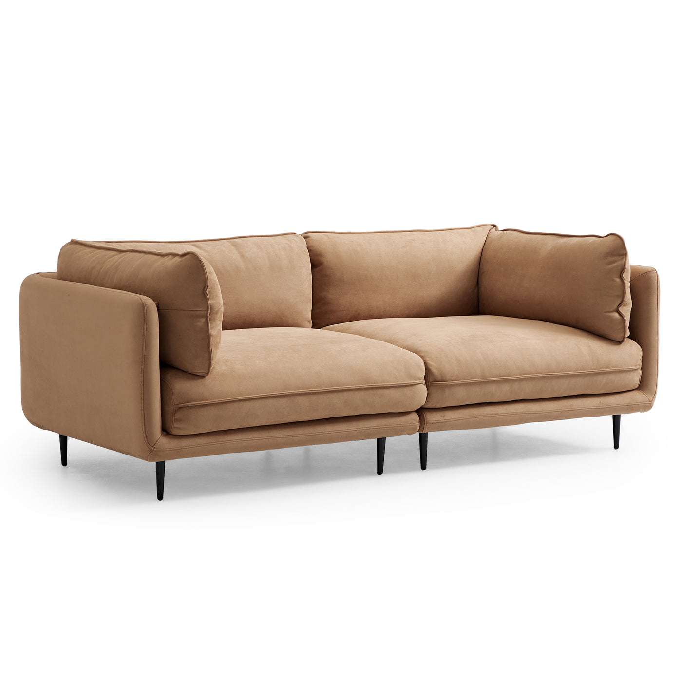 Vanilla Gray Fabric Sofa-Camel