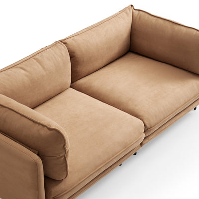 Vanilla Gray Fabric Sofa-Camel