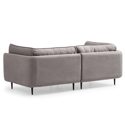 Vanilla Gray Fabric Sofa-Gray-82.7″