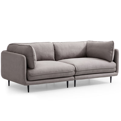 Vanilla Gray Fabric Sofa-Gray-82.7″