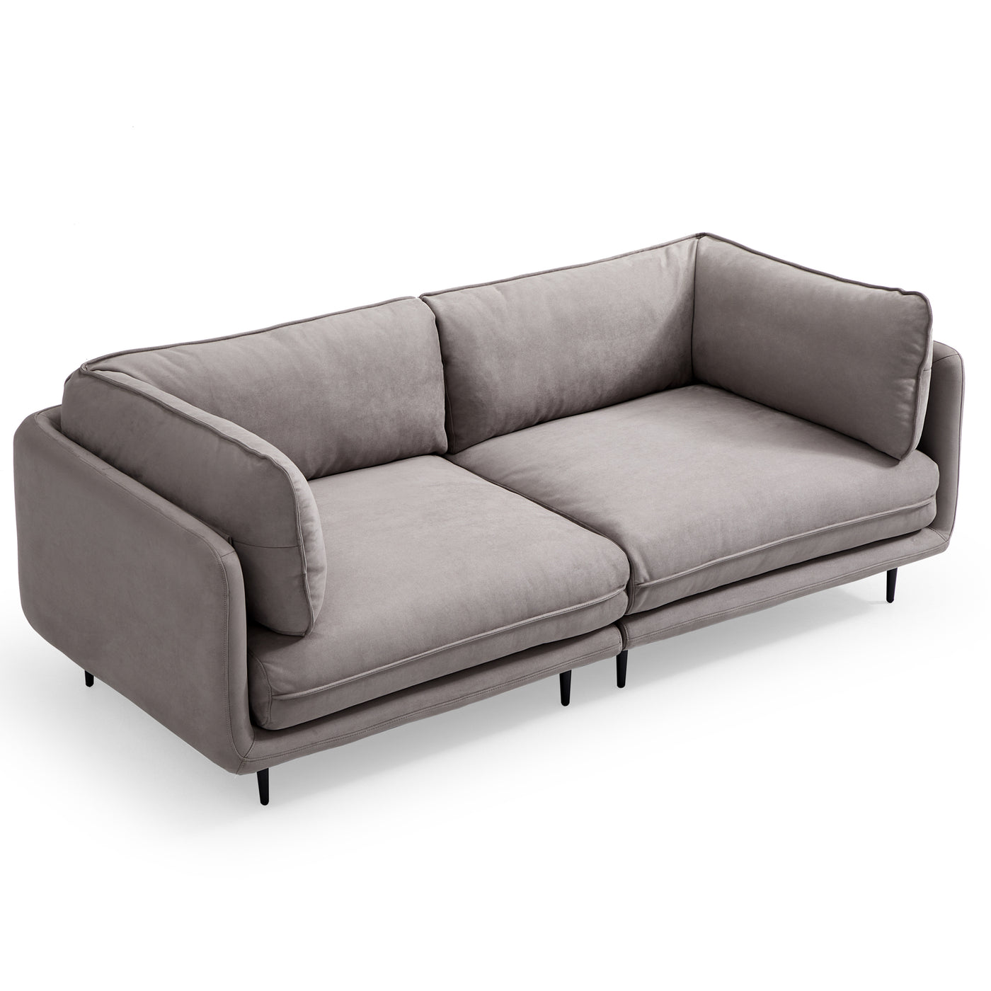 Vanilla Gray Fabric Sofa-Gray-82.7″