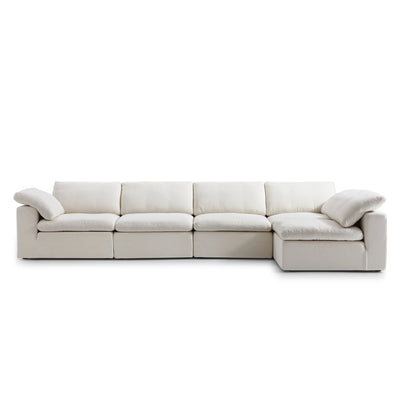 Tender Wabi Sabi Beige L Shaped Sectional-hidden