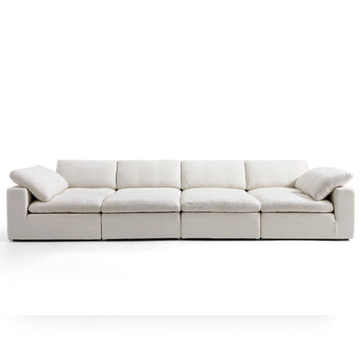 Tender Wabi Sabi Light Gray Sofa Bed-Beige-165.4"