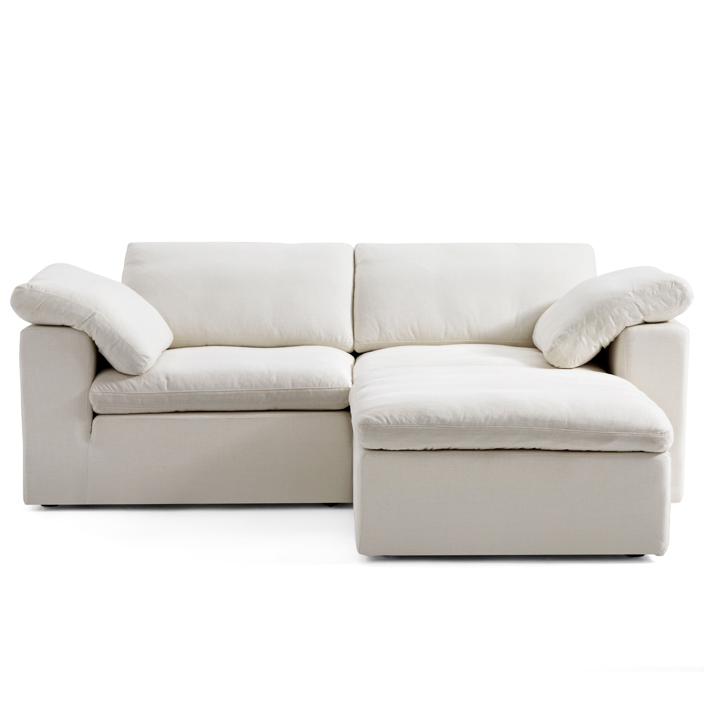 Tender Wabi Sabi Beige Sofa and Ottoman-hidden