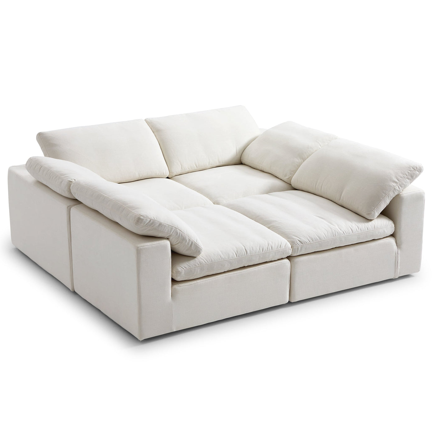 Tender Wabi Sabi Light Gray Sofa Bed-Beige-90.6"