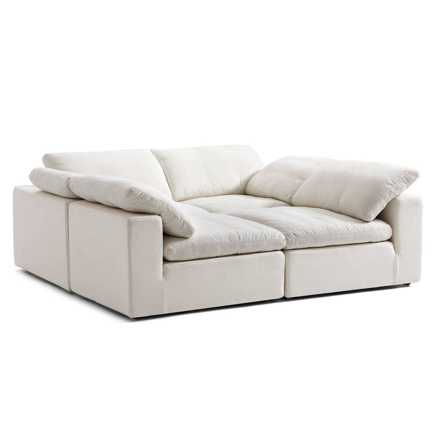 Tender Wabi Sabi Light Gray Sofa Bed-Beige-90.6"