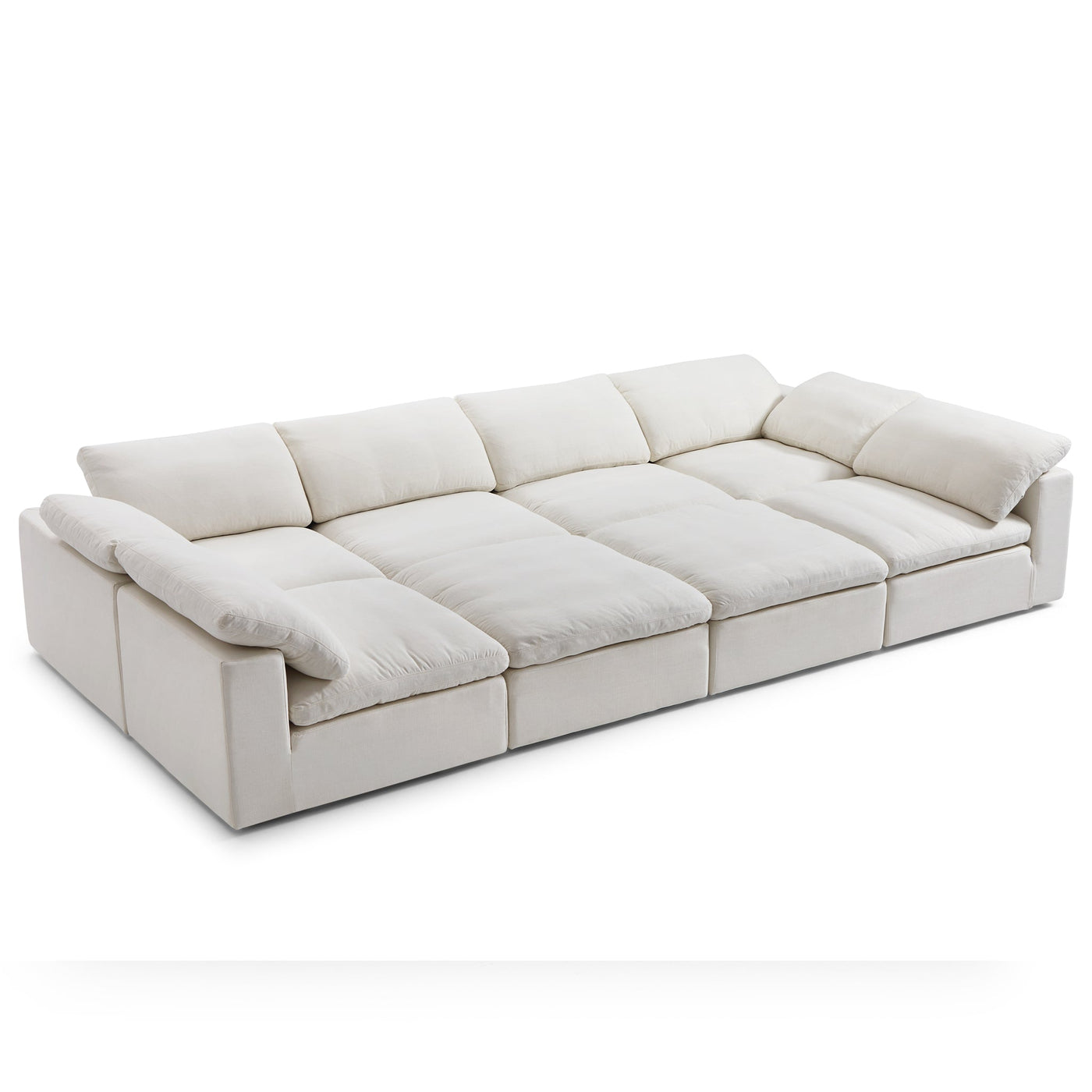 Tender Wabi Sabi Light Gray Sofa Bed-Beige-165.4"
