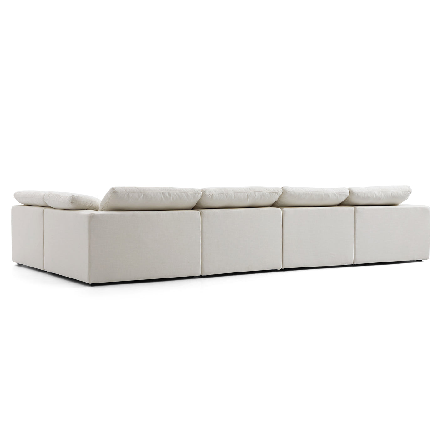 Tender Wabi Sabi U Shaped Sectional with Open End-Beige