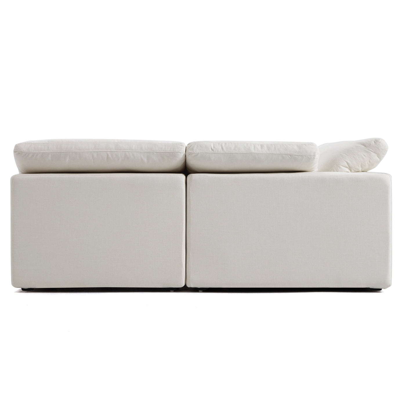 Tender Wabi Sabi U Shaped Sectional with Open End-Beige