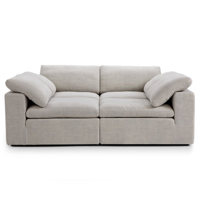 Tender Wabi Sabi Light Gray U Shaped Sectional with Open Ends-Sand-90.6"