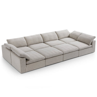 Tender Wabi Sabi Light Gray Sofa Bed-Sand-165.4"