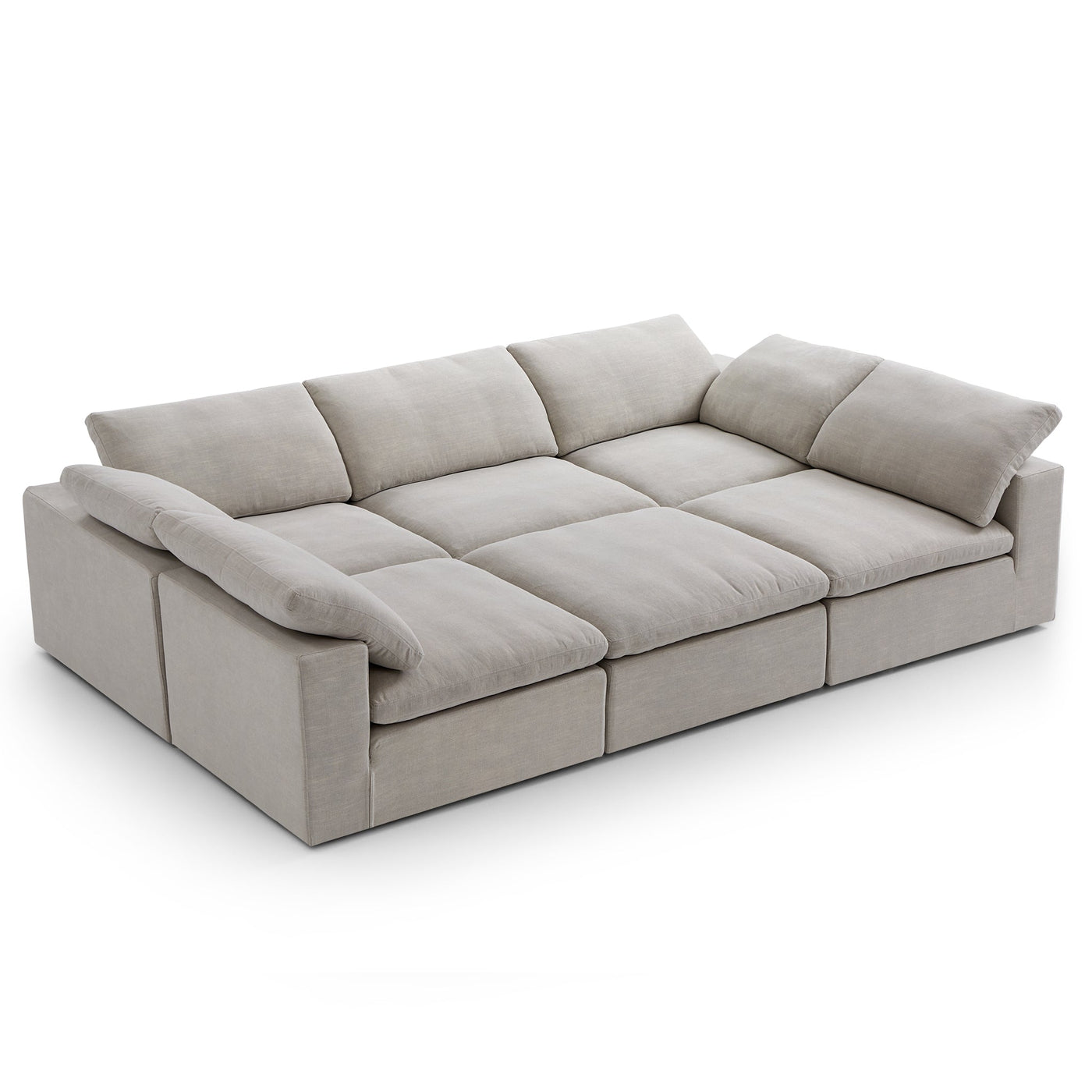 Tender Wabi Sabi Light Gray Sofa Bed-Sand-128.0"