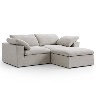 Tender Wabi Sabi White Sofa and Regular Ottoman-Sand