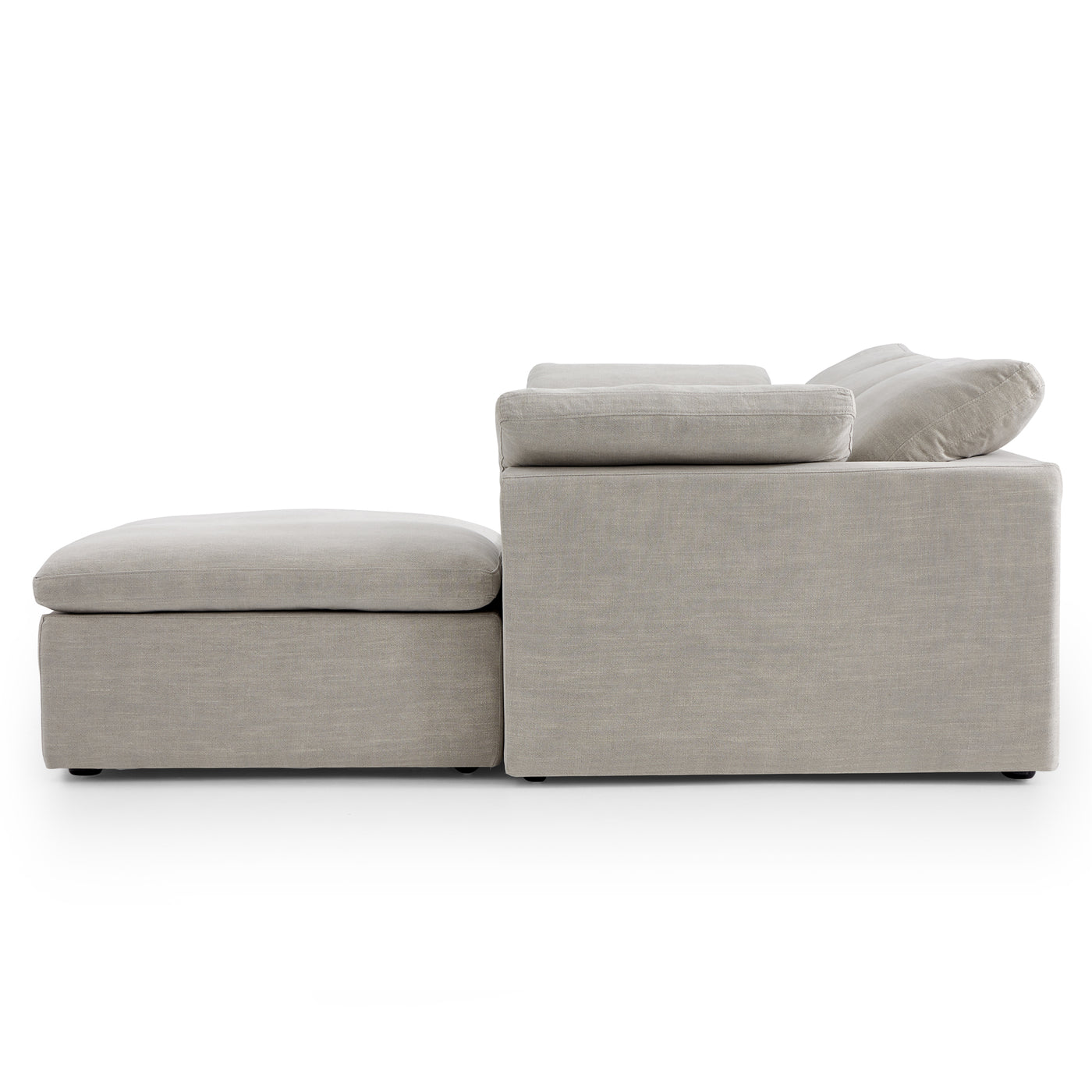 Tender Wabi Sabi White Sofa and Regular Ottoman-Sand