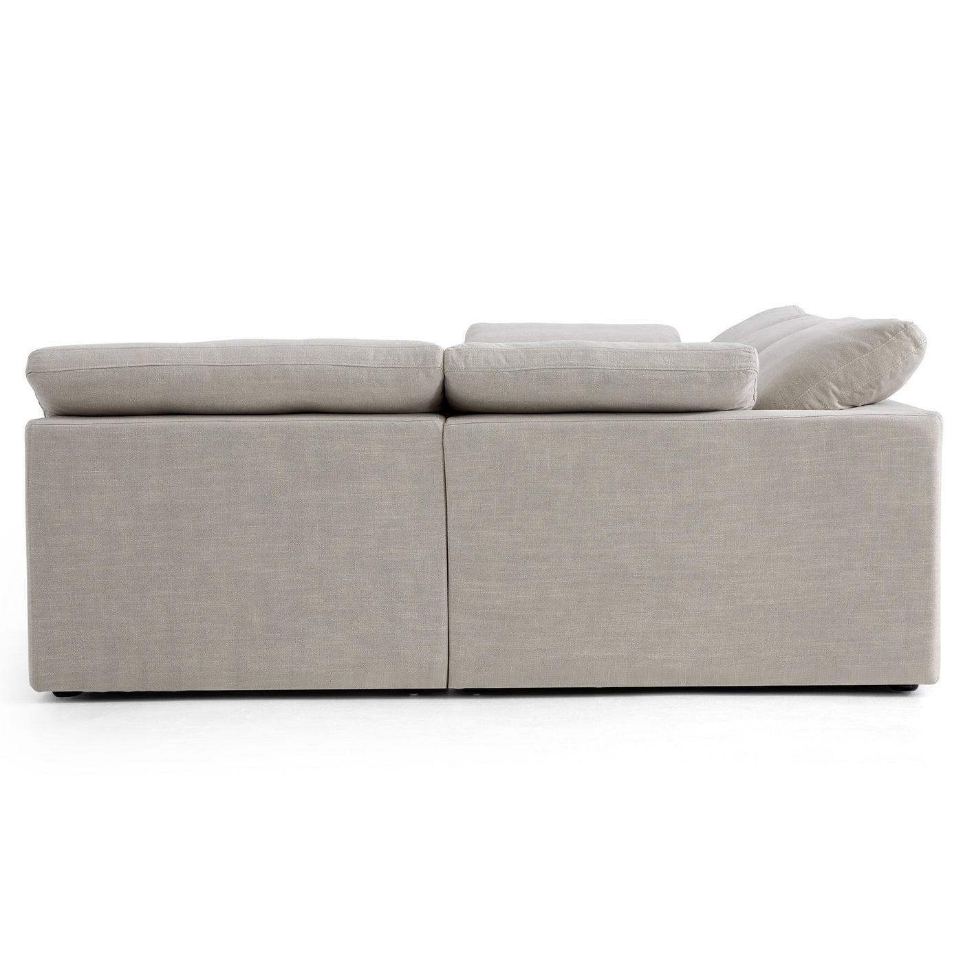 Tender Wabi Sabi Sand U Shaped Sectional with Open Ends-Sand